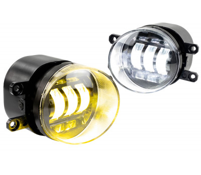 Двухрежимные (желтый 3000К и белый 6000К) светодиодные ПТФ Sal-Man 50W для Тойота, Лексус Двухрежимные (желтый 3000К и белый 6000К) светодиодные ПТФ Sal-Man 50W для Тойота, Лексус