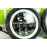 Светодиодные фары в черном корпусе 96W, 7 дюймов с LED кольцом повторителя поворота и ДХО для ВАЗ 2101, 2102, Лада 4х4, Нива Легенд