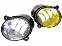 Диодные ПТФ Sal-Man двухцветные (бело-синий 6000К и желтый 3000К) 50W для Калина, Калина 2, Гранта, Ларгус, Датсун до 2019 года, УАЗ Патриот