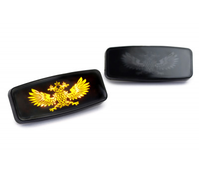 LED повторители поворотника оранжевые с гербом (двуглавый орел) на ВАЗ 2108-21099, 2110-2112, 2113-2115, Калина, Приора, Гранта