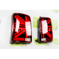 Задние светодиодные фонари Британия (красные) с бегающим повторителем для Лада 4х4 Нива 21213, 21214, 2131, Урбан