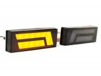 LED повторители поворотника с L-образным рисунком (полосы) желтые для Лада 4х4, Нива Легенд