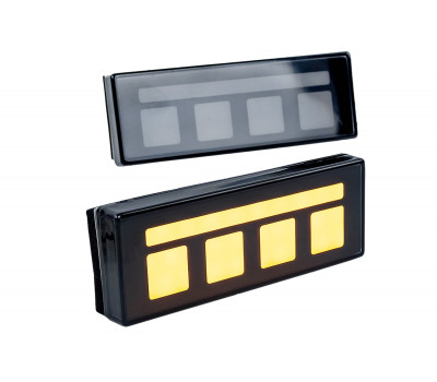 LED повторители поворотника с рисунком  (квадраты) оранжевые для Лада 4х4, Нива Легенд