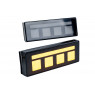 LED повторители поворотника с рисунком  (квадраты) оранжевые для Лада 4х4, Нива Легенд