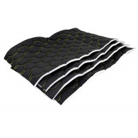 Ткань с одинарной строчкой Соты для перетяжки обивок дверей 4шт 70х30см Ткань с одинарной строчкой Соты для перетяжки обивок дверей 4шт 70х30см