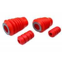 Отбойники с пыльниками передних стоек красный полиуретан CS20 Drive для Калина, Приора, ВАЗ 2110-2112