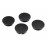 Черные заглушки мест крепления жабо для ВАЗ 2110, 2111, 2112, облицовка передних сидений для Приора 2, Шевроле Нива 2009-2021 года