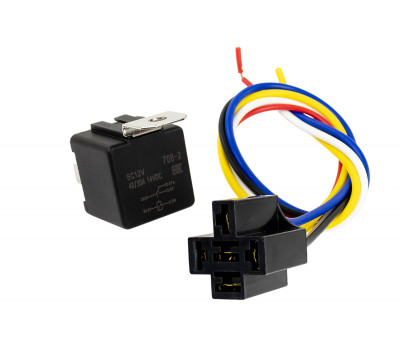 Реле 40-30А 5-контактное в сборе с предохранителем и колодкой