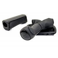 Ручка КПП и ручного тормоза с тяговым приводом черная строчка для Приора