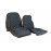 Обивка сидений (не чехлы) ткань с алькантарой (цветная строчка Соты) для ВАЗ 2111, 2112