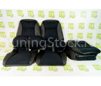 Обивка сидений (не чехлы) экокожа с алькантарой на ВАЗ 2110