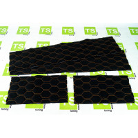 Алькантара с одинарной строчкой Соты для перетяжки обивок дверей ВАЗ 2108