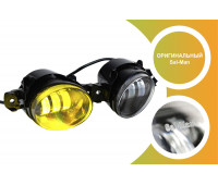 Двухрежимные светодиодные ПТФ Sal-Man (бело-синий 6000К и желтый 3000К) 50W для Nissan Qashqai, Primera, Teana, Almera, X-Trail