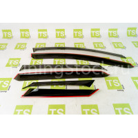 Дефлекторы (ветровики) Cobra Tuning на опускные окна и задние глухие форточки для Веста SW, Веста SW Кросс Дефлекторы (ветровики) Cobra Tuning на опускные окна и задние глухие форточки для Веста SW, Веста SW Кросс