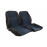 Обивка сидений (не чехлы) ткань с алькантарой (цветная строчка Соты) для Приора седан