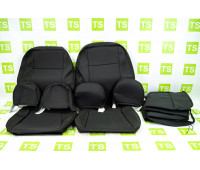Обивка сидений (не чехлы) черная ткань (центр черная ткань 10мм) на Приора седан
