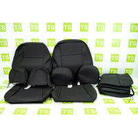 Обивка сидений (не чехлы) черная ткань (центр черная ткань 10мм) на Приора седан