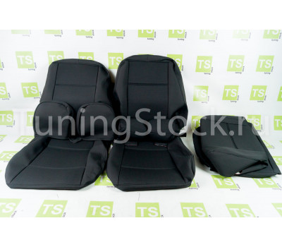 Обивка сидений (не чехлы) черная ткань (центр черная ткань 10мм) под цельный задний ряд сидений для Гранта FL