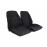 Обивка сидений (не чехлы) черная ткань, центр из ткани на подкладке 10 мм с цветной строчкой Ромб, Квадрат для ВАЗ 2110