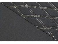 Обивка сидений (не чехлы) черная ткань, центр из ткани на подкладке 10 мм с цветной строчкой Ромб, Квадрат для ВАЗ 2110