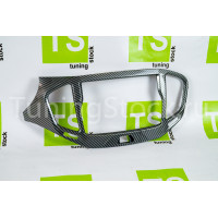 Накладка консоли панели приборов карбон на Веста