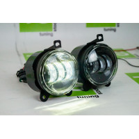 Диодные ПТФ (аналог) двухцветные бело-синий 6000К и желтый 3000К на Приора, Шевроле Нива Диодные ПТФ (аналог) двухцветные бело-синий 6000К и желтый 3000К на Приора, Шевроле Нива