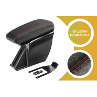 Подлокотник-бокс Sal-Man экокожа с красной прострочкой для Датсун, Гранта, Калина 2, Калина