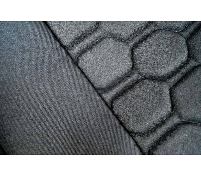 Обивка сидений (не чехлы) черная ткань, центр из ткани на подкладке 10мм с цветной строчкой Соты для Ларгус 5-местных