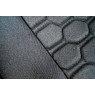 Модельные чехлы сидений (не обивка) черная ткань, центр из ткани на подкладке 10мм с цветной строчкой Соты для Ларгус 5-местных