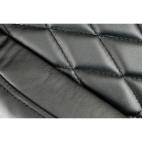 Обивка (не чехлы) сидений Recaro экокожа гладкая с цветной строчкой Ромб/Квадрат на ВАЗ 2110, Приора седан