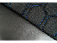 Обивка (не чехлы) сидений Recaro экокожа с тканью Полет (цветная строчка Соты) на ВАЗ 2111, 2112, Приора хэтчбек, универсал