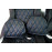 Обивка (не чехлы) сидений Recaro экокожа гладкая с цветной строчкой Ромб/Квадрат для ВАЗ 2111, 2112, Приора хэтчбек, универсал