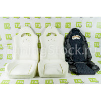 Комплект для сборки сидений Recaro экокожа с алькантарой (цветная строчка Ромб/Квадрат) на ВАЗ 2110, Приора седан