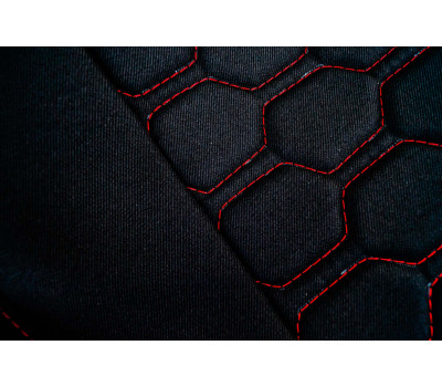 Обивка (не чехлы) сидений Recaro ткань с черной тканью 10мм (цветная строчка Соты) для ВАЗ 2108-21099, 2113-2115, 5-дверная Лада 4х4 (Нива) 2131