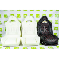 Комплект для сборки сидений Recaro экокожа (центр с перфорацией) с цветной строчкой Ромб/Квадрат на 3-дверную Лада 4х4 (Нива) 21213, 21214