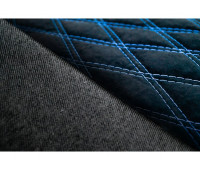 Обивка (не чехлы) сидений Recaro ткань с алькантарой (цветная строчка Ромб/Квадрат) на ВАЗ 2111, 2112, Приора хэтчбек, универсал