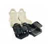Комплект для сборки сидений Recaro черная ткань (центр черная ткань 10мм) на ВАЗ 2108-21099, 2113-2115, 5-дверная Нива 2131