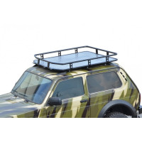 Багажник ТехноСфера ТРОФИ с алюминиевым листом на рейлинги для Лада Нива Бронто Багажник ТехноСфера ТРОФИ с алюминиевым листом на рейлинги для Лада Нива Бронто
