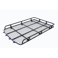 Багажник ТехноСфера Трофи с сеткой без передней перекладины на рейлинги для 5-дверной Лада 4х4, Нива Легенд Багажник ТехноСфера Трофи с сеткой без передней перекладины на рейлинги для 5-дверной Лада 4х4, Нива Легенд