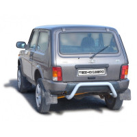 Защита заднего бампера ТехноСфера Дуга d63,5 на Лада 4х4 (Нива) Урбан Защита заднего бампера ТехноСфера Дуга d63,5 на Лада 4х4 (Нива) Урбан