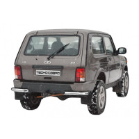 Защита заднего бампера ТехноСфера Уголки Люкс нержавейка на Нива 4х4 Урбан