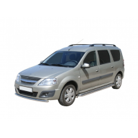 Защита порогов ТехноСфера алюминиевым листом d51 для Ларгус Защита порогов ТехноСфера алюминиевым листом d51 для Ларгус