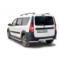 Защита заднего бампера ТехноСфера Уголки d51 на Ларгус кросс