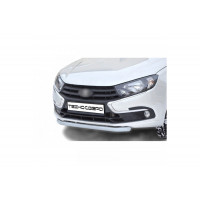 Защита переда ТехноСфера Труба d51 нержавейка на Гранта FL Защита переда ТехноСфера Труба d51 нержавейка на Гранта FL