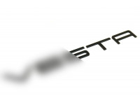 Шильдик-надпись название модели черный лак в стиле Порше для Веста, Веста NG