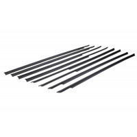 Комплект внутренних и внешних уплотнителей (бархоток) опускных стекол с литыми концами для ВАЗ 2105