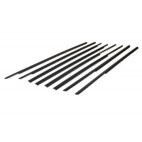 Комплект внутренних и внешних уплотнителей (бархоток) опускных стекол с загнутыми концами для ВАЗ 2105