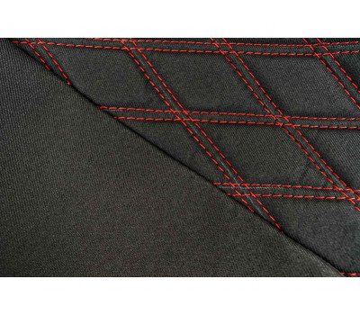 Обивка сидений (не чехлы) ткань с черной тканью 10мм (цветная строчка Ромб/Квадрат) на Приора седан