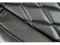 Обивка сидений (не чехлы) экокожа гладкая с цветной строчкой Ромб/Квадрат для Ларгус 5-местных