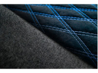 Обивка сидений (не чехлы) ткань с алькантарой (цветная строчка Ромб/Квадрат) на Приора седан